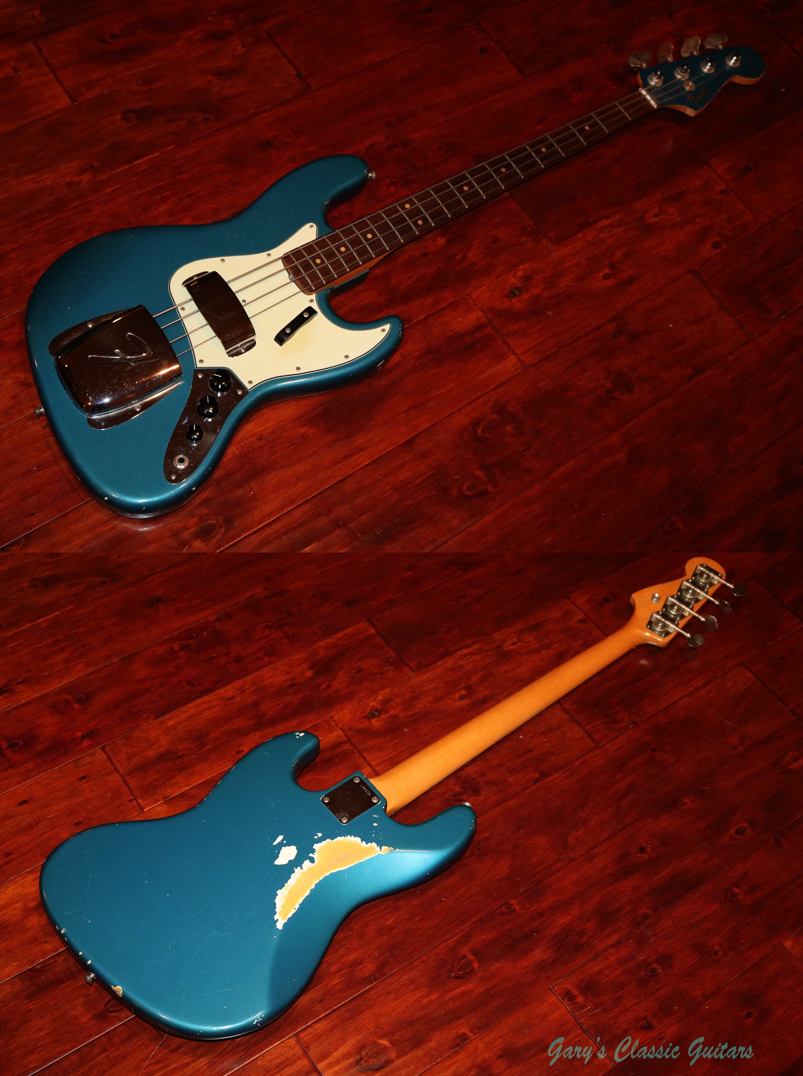 1964 Fender Jazz Bass, Lake Placid Blue with matching headstock 