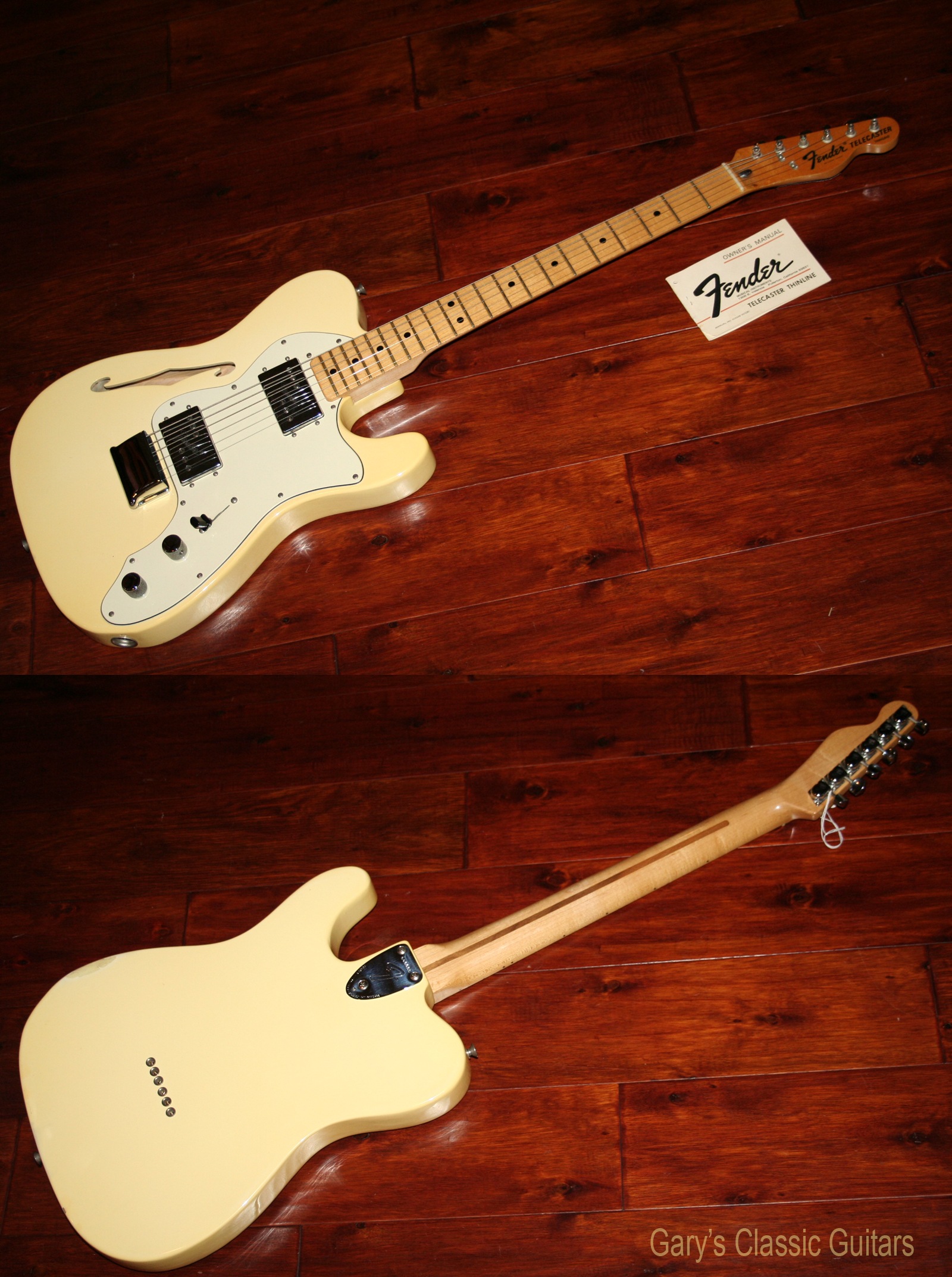 1975 Fender Telecaster Thinline, Rare Olympic White Finish | Garys